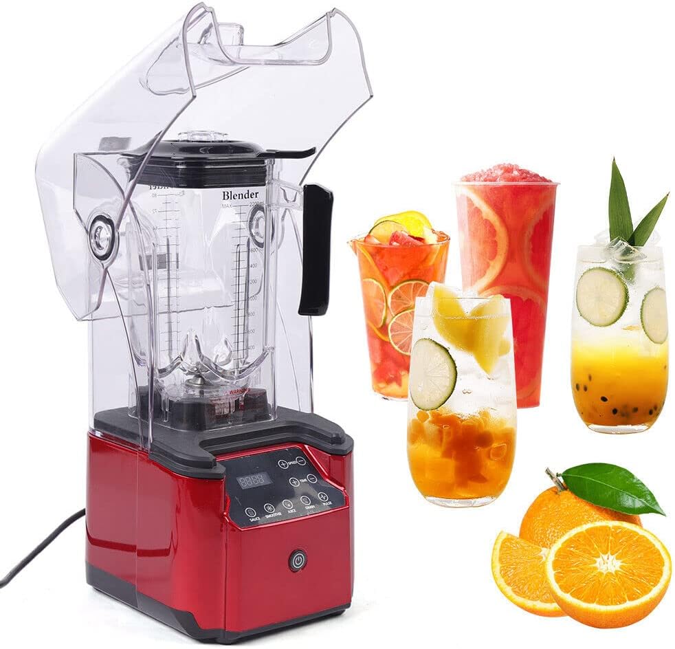 KenSyuInt blender, 22 x 22 x 49 cm, 2,2 l., 2200 W, 220 V, Noir