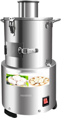 Nuxyyds Éplucheurs, 240 x 240 x 480 mm, Acier inoxydable, Argenté, Eplucheur D'ail électrique Professionnel
