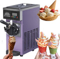 Himopuer sorbetière, ZB-BQL28, 20 x 40 x 51 cm, 5 Kg, Acier inoxydable, Violet, Machine à Glace Italienne Comptoir