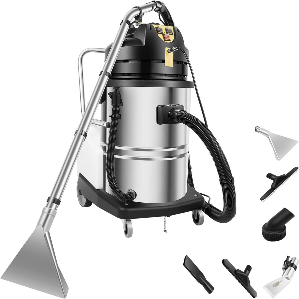 DHMYDPDZ aspirateur eau et poussière, 2100 W, 60 L, Noir, Aspirateur Injecteur-extracteur, aspirateur 2 en 1 Eau et poussière