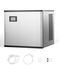 VEVOR machine à glaçons, 22,2 x 22,2 x 20 pouces / 565 x 565 x 508 mm, 136 kg, Argenté, Capacité /24 h, en Acier Inoxydable