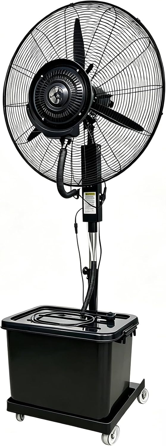 Meedlopia Ventilateurs de brume, 42 L, Blanc, Ventilateur de Brume Intérieur et Extérieur, Brumisateur Industriel avec Réservoir d'Eau