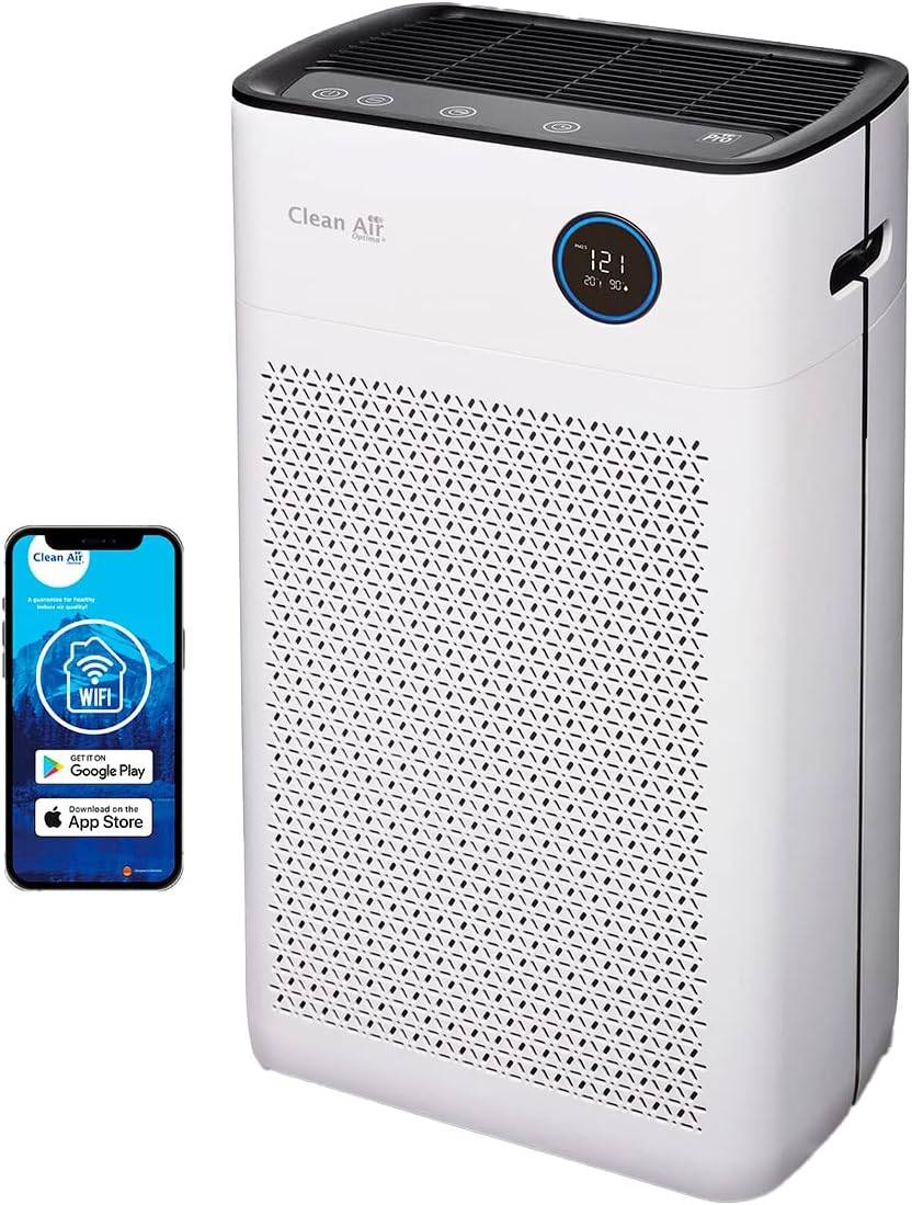 Clean Air Optima purificateur d'air, 10 dB, 400 m, Blanc, CA-509Pro SMART intelligent HEPA UV-C, Ventilateur très silencieux < (A)