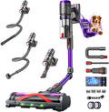 Circlio aspirateur balai sans fil, 600 W, 1 m, Noir, /58000Pa/75min, Aspirateur sans Fil Puissant avec Tondeuse et Brosse pour Animaux