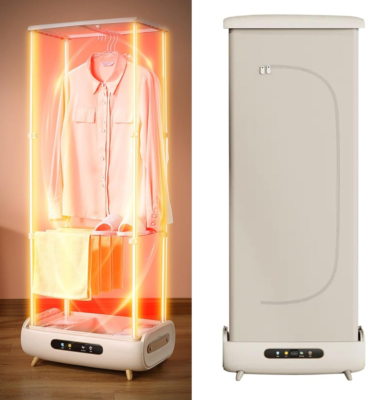 WQZzjm Défroisseurs vapeur verticaux, Longueur du cordon d'alimentation : 1,5 mètre, 50 kg, Rose, Fer à vapeur vertical automatique sans fil