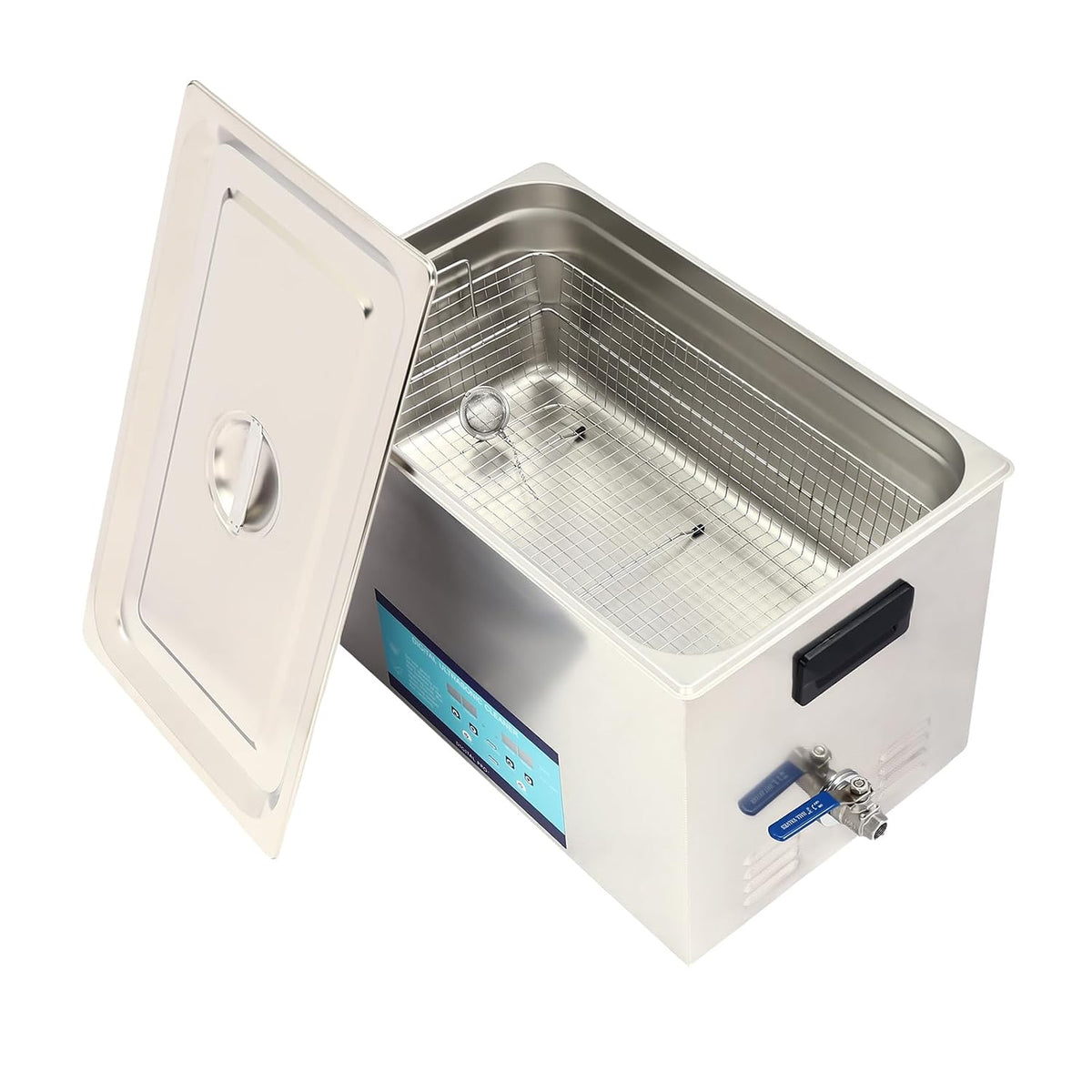 Taozhiyy Fournitures pour le nettoyage du laboratoire, 55,9 x 33 x 33 cm., environ 120 dB., 30 l, acier inoxydable, caoutchouc., argenté