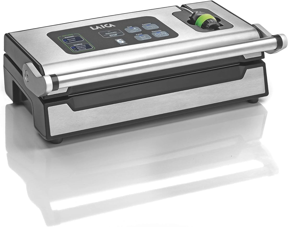 LAICA Appareils de mise sous vide, 28 x 600 cm, Noir, 2 rouleaux sous-vide et 1 paquet de 100 sachets
