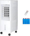 bureau, 24 × 28 × 60 cm (9,4 × 11,0 × 23,6 pouces), 75 W, 220 V ~ 50 Hz, Blanc, 4 En 1 Climatiseur Évaporatif Mobile