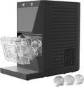 ZHJOPP machine à glaçons, 1,2 L, Noir, sphériques Professionnelle, à Poser sur Un comptoir, Produit 42 glaçons sphériques par Jour