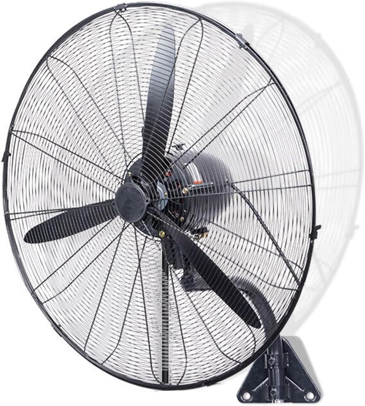 TYH Ventilateurs muraux, 210 W, 220 V, 80 cm, Blanc, Ventilateur Mural Industriel Oscillant À 90°, Construction Métallique Robuste