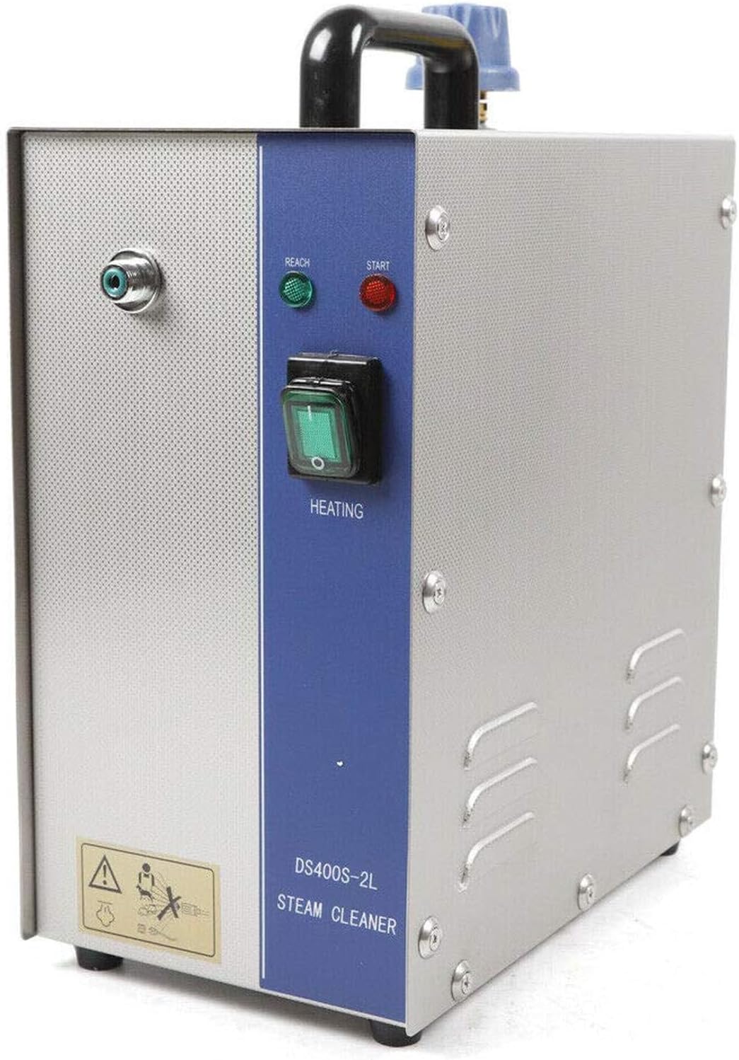 WOLWES nettoyeur vapeur, 160x280x300MM, 1300 W, 2l, acier inoxydable 304, Argenté, Bijoux en Acier Inoxydable