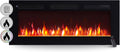 BALDERIA cheminée électrique, 2000 W, Noir, Leif 40', Foyer électrique Mural avec Effet de Flammes 3D, Chauffage