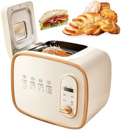 Machine Machines à pain, Noir, à pain automatique pour pétrir et fermenter, cuisson de toast de cuisine avec distributeur de noix
