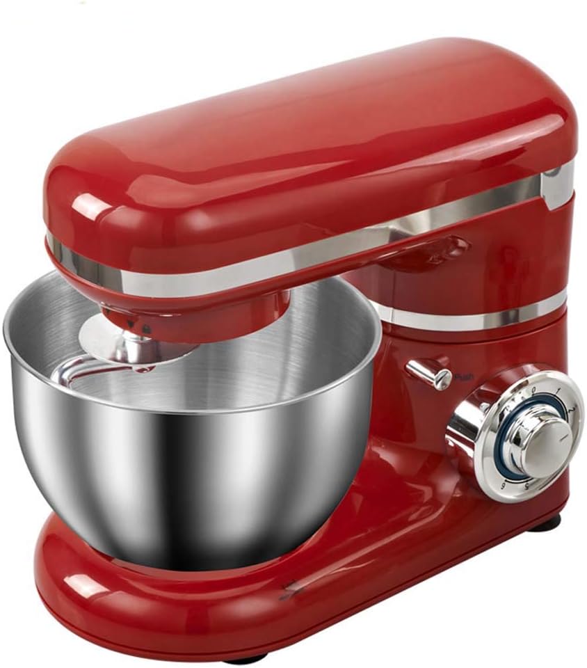 QREZ robot pâtissier, 4 L / 5 L, 1500 W, 5 L, Rouge