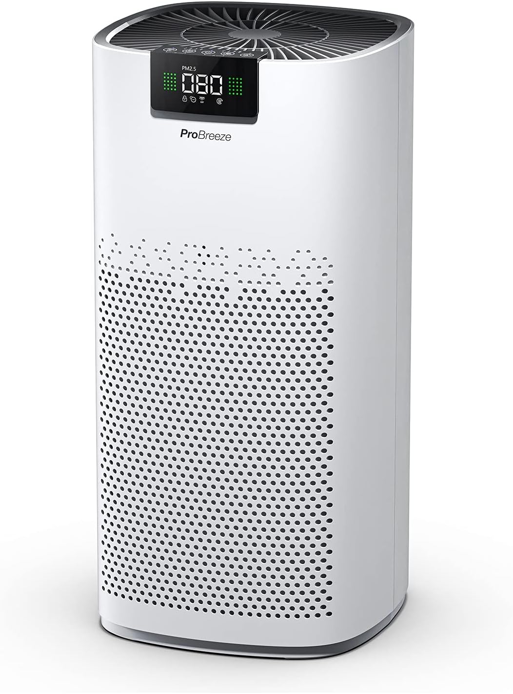 Pro Breeze purificateur d'air, 26 x 26,3 x 52,7 cm, 460 m, 140 m, Blanc, ultra-puissant avec lampe UV-C, ioniseur d'air