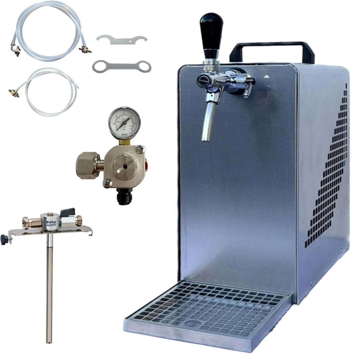 BieTal Tireuses à bières, 230 V/50 Hz, 200 W, 1,4 A., 30 l, 5 l, Noir, Tireuse à bière avec refroidissement /h