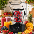 SHUMIAO blender, 2200 W, 000 TR/Min, Noir, Mixeur Commercial, Capot Acoustique, Mixez facilement, ce commercial
