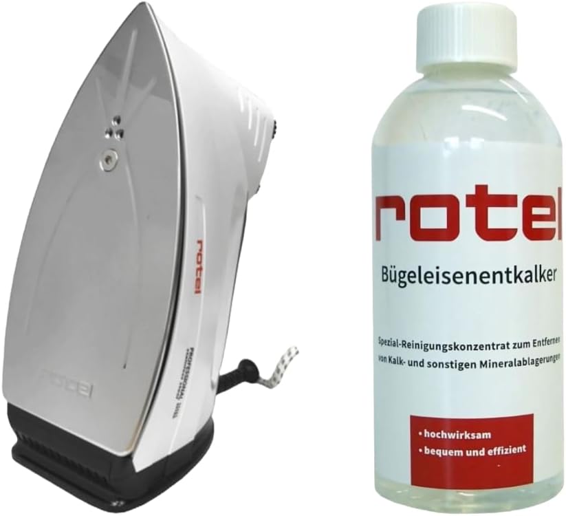 Rotel Fer à vapeur, 800 W, 300 ml, 500 ml, Noir/Argenté