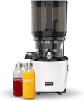 Kuvings Extracteurs de jus à vis simple, 3 L, Blanc, Extracteur de jus AUTO10S, 2 bouteilles verre, Découpe automatique
