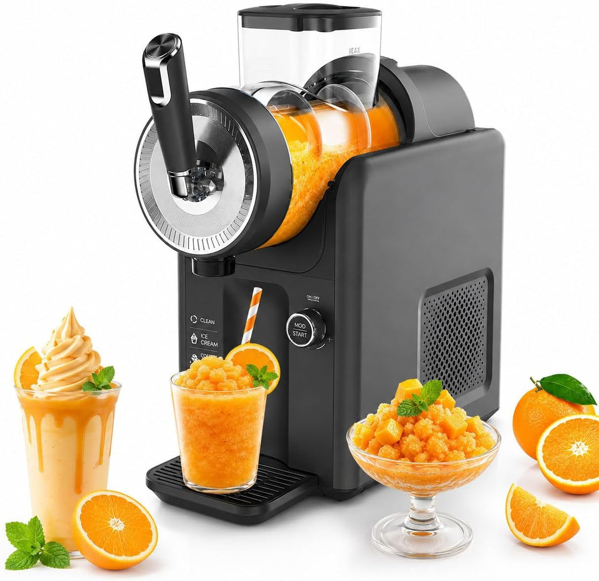 DIUNAOZI Machines à granité, 429 x 190 x 399 mm, 1,8 L, 150 W, 1,8 L, Noir, Machine à granités, sans Glace ni préparation