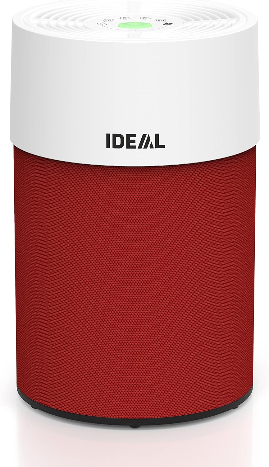 IDEAL purificateur d'air, 40 m, Rouge, 99% des allergènes, bactéries, fumées… I Pour les allergiques