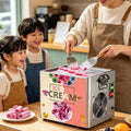 AETEREOS sorbetière, 330 W, 30 X 24 X 1.5 Cm, Acier inoxydable de qualité alimentaire, Argenté, Machine à Glace Roulée