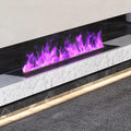 ZXINXIN cheminée électrique, 70 x 24 x 16 cm. 27,6 x 9,45 x 6,2 pouces, 100 W., 100 cm, Acier inoxydable 304., Noir, Cheminée à Vapeur d'eau