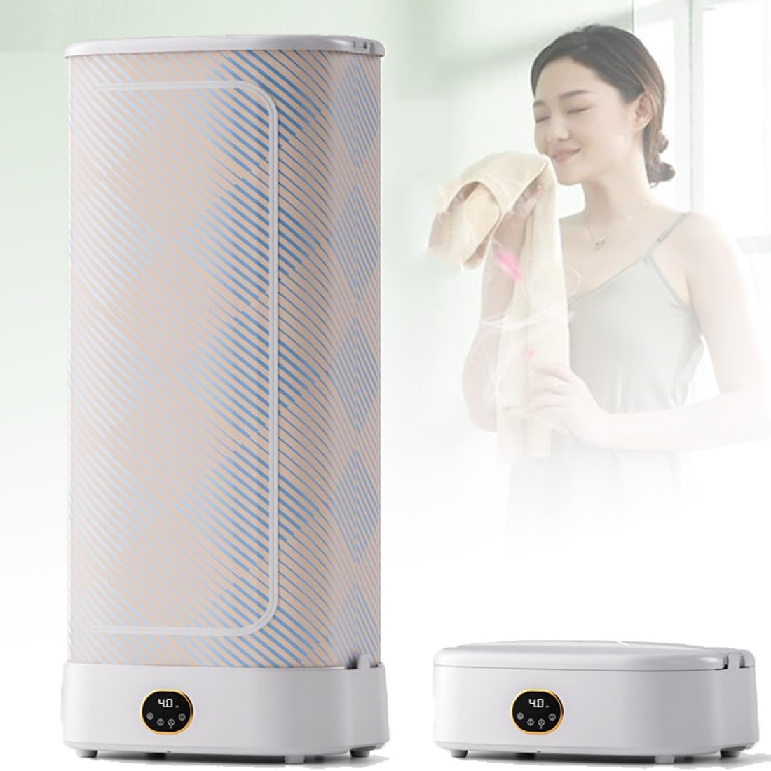 WQZzjm défroisseur vapeur, Gris, automatique portable, machine à repasser à vapeur, circulation d'air chaud à 360°