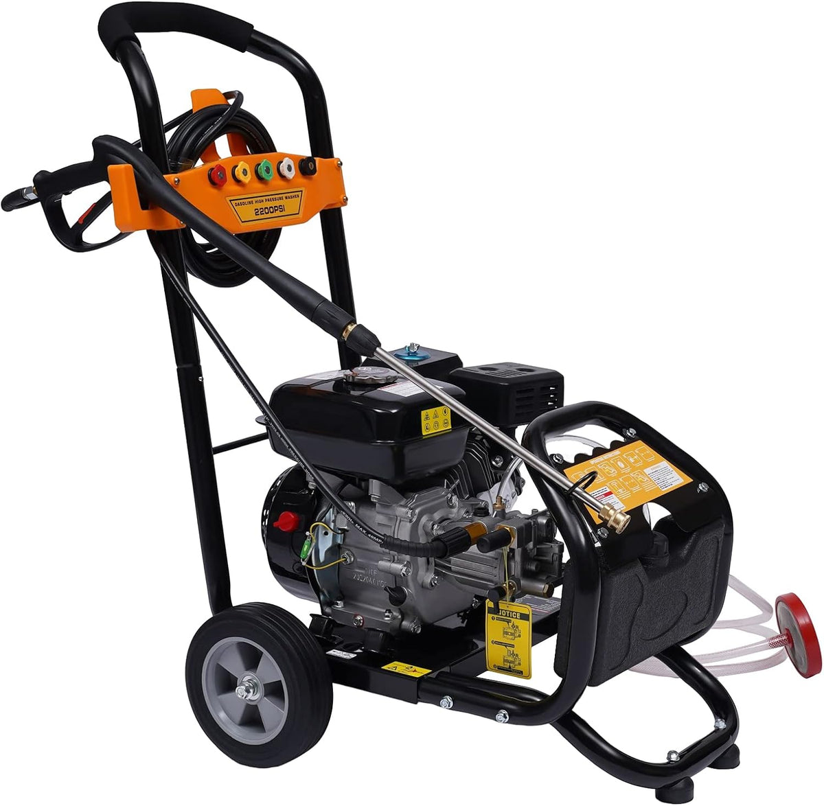 Wulimasun nettoyeur haute pression, 7.5hp, 3400 TR/Min, 8 m, Noir, à Essence, Le Nettoyage Sols
