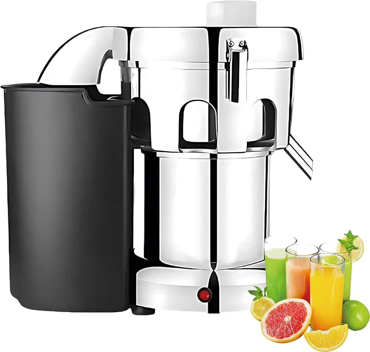 QIUNAOZI centrifugeuse, 27 × 34 × 36 cm, 370 W, 110 V/220 V, 110 V, 220 V, Noir, Extracteur de jus commercial