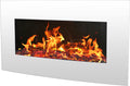 Breakling cheminée électrique, 2000 W, 90 x 50 cm, Blanc, Murale Effet Flammes LEDs chauffante he - Télécommande - Chauffage