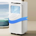 climatiseur portable HUANQIN, 9000 BTU, 28 m, 2300 W, Blanc, Contrôle Refroidissement Silencieux avec Télécommande