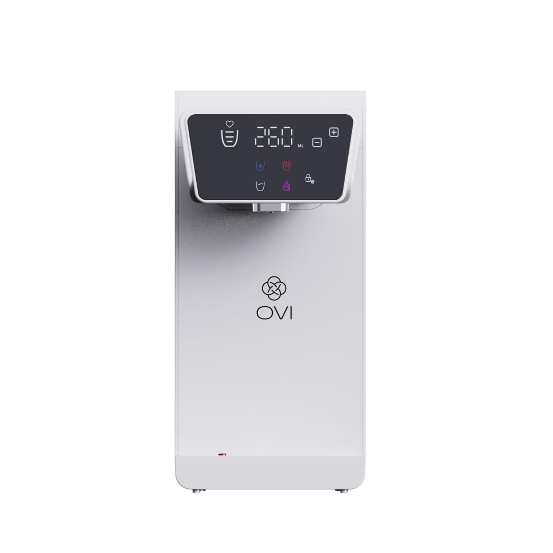 ovi fontaine à eau, Blanc, II Distributeur d'Eau Chaude, Froide & Tempérée Instantané, Filtrée 4 Étapes Anti-Bactéries & PFAS