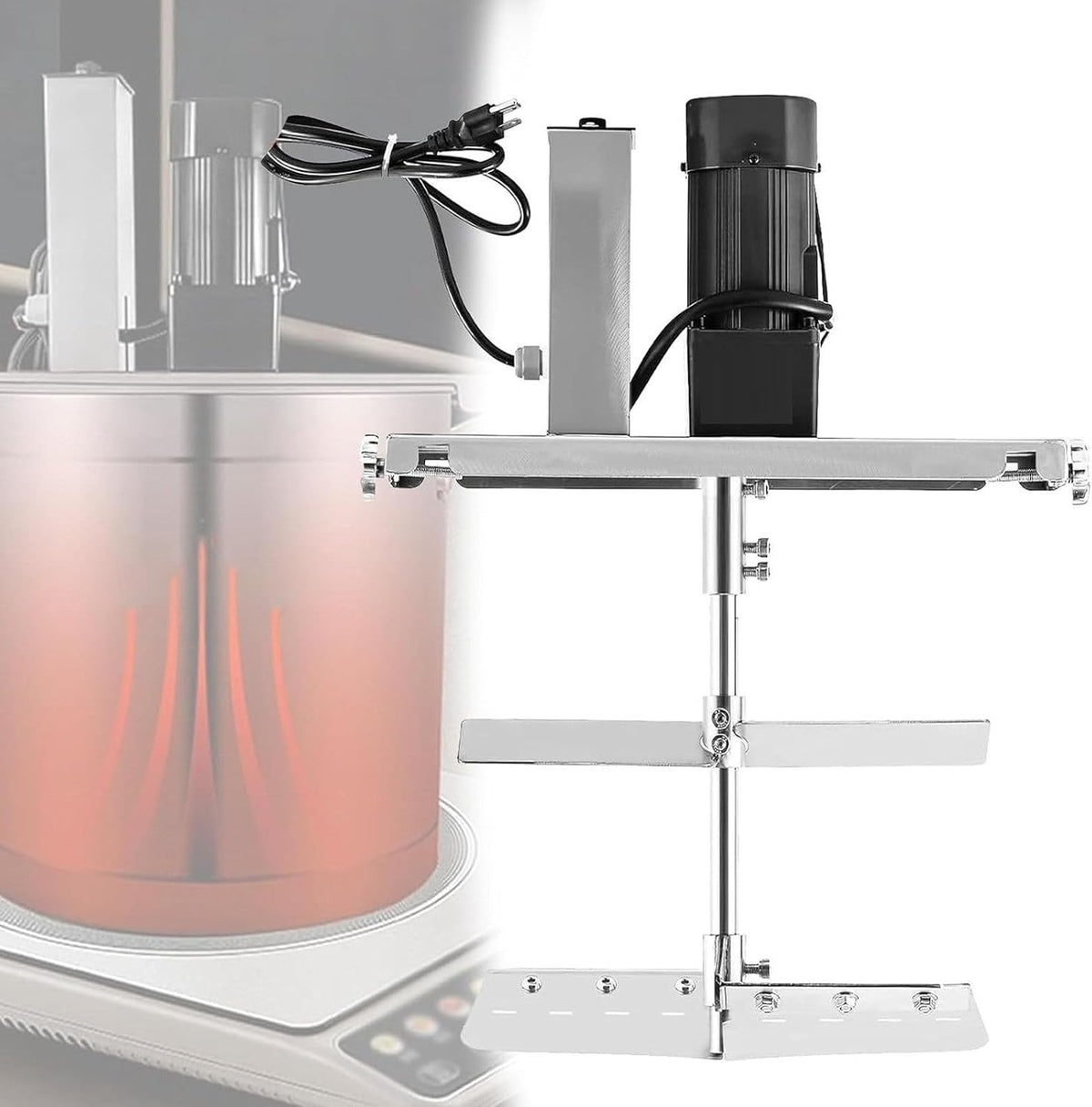 Mélangeur blender, 60 l, Argenté, alimentaire commercial avec arbre de mélange double couche et racloir