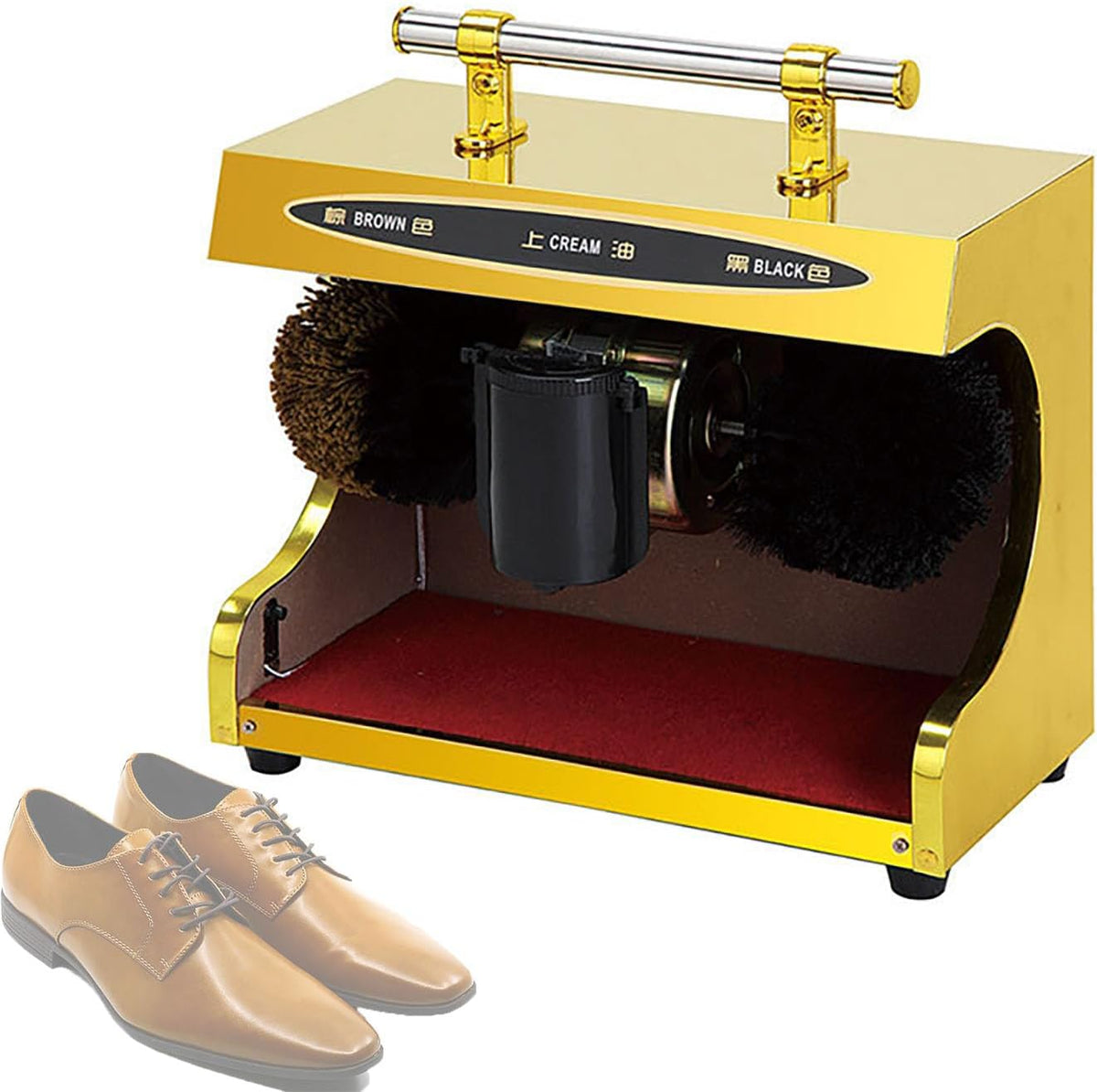 Machine Produits nettoyants pour chaussures, Noir, électrique de cirage de chaussures