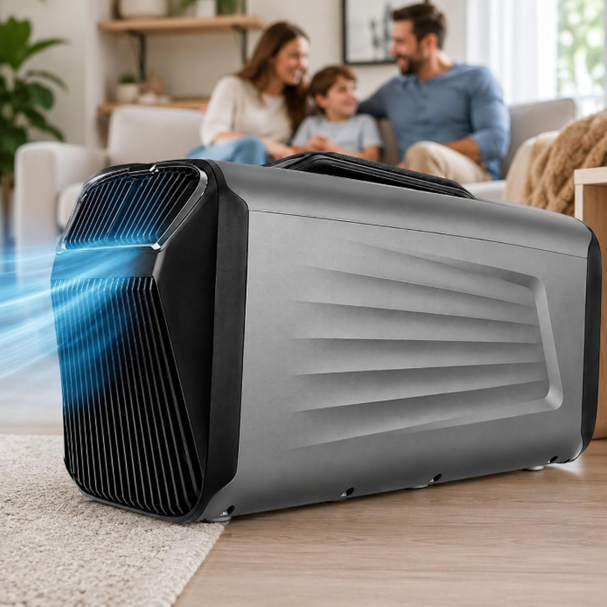 climatiseur portable smafoseedding, 57,5 x 28,9 x 34,9 cm, 5200 BTU, 400 W, 50 dB, 200 Btu, Noir, Climatiseur Mobile Réversible