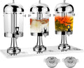 asdchZen centrifugeuse, 24 L, Argenté, Distributeur De Boissons Professionnel + 2 Mini s À Jus, En Acier Inoxydable Facile À Nettoy