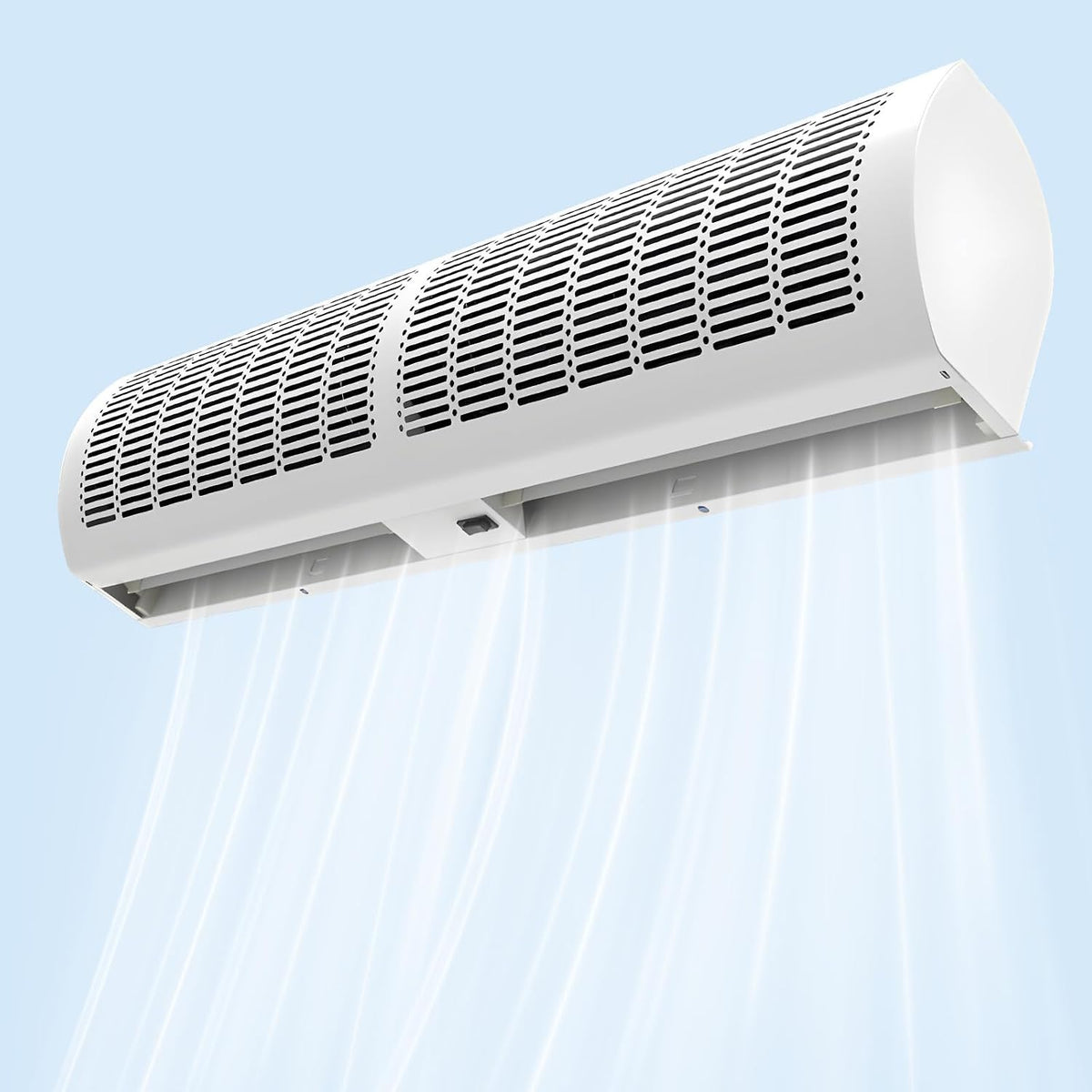 JFOZDM Ventilateurs muraux, Blanc, Rideau d'air Mural, Ventilateur Mural, Rideau d'air Intérieur, 2 Vitesses