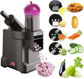 CHHMAELOVE trancheuse électrique, 100 W, Noir, Coupe-légumes électrique 4-en-1 amélioré avec Coupe-Frites ondulé