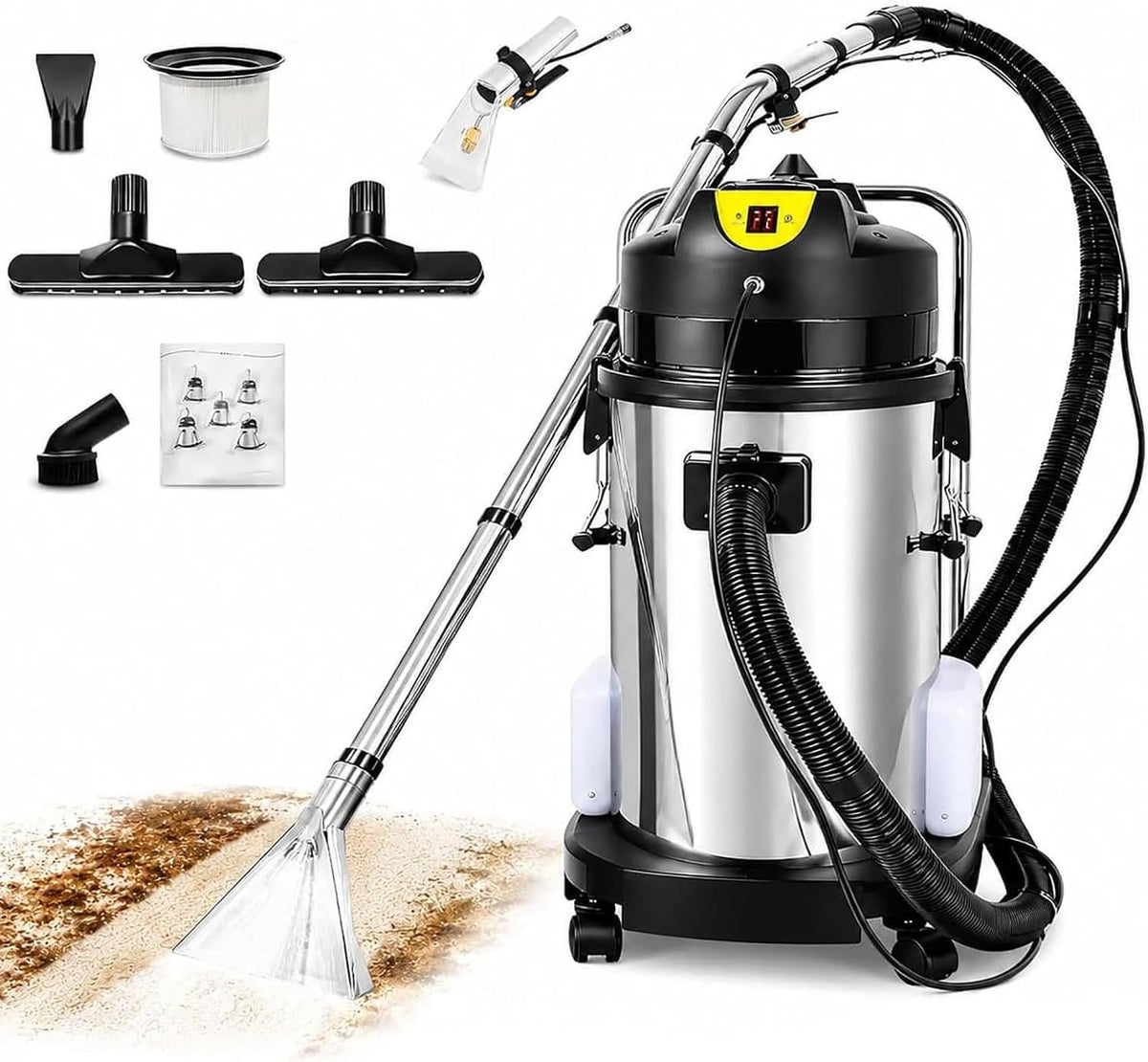 canapé GAYAYAS, 220–240 V, 20 L, 1000 W, Gris, Nettoyeur Professionnel de Tapis, s et Habitacles de Véhicules