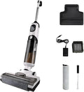 Aspirateur Nettoyeurs vapeur, 282 × 284 × 1113 mm, 170 W, Noir, Et Laveur De Sols, Nettoyeur Puissant Pour Sols Durs Avec Double Brosse Rotative