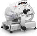 Royal Catering trancheuse électrique, 250 mm, 150 W, 8 mm, 480 tr/min, Noir, Trancheuse À Jambon Saucisson Multi-Usage Universelle RCAM-250E (Lame ø