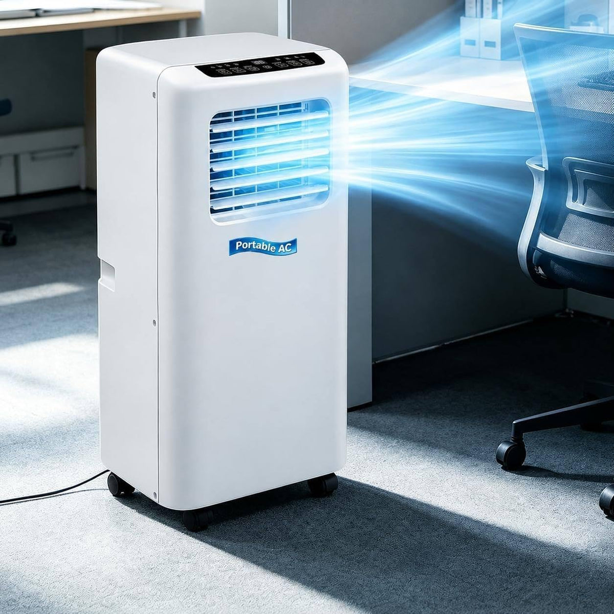 Climatiseurs portables LSHFYV, 330 × 280 × 680 mm, 9000 BTU, 7000 BTU, Blanc, Climatiseur monobloc mobile 7000/