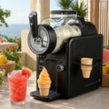 AUTUMFLATGAO sorbetière, 43 × 40 × 19 cm, 2 L, 180 W, 2 L, Noir, Machine à Glace à L'Italienne & Machine à Granita pour La Maison