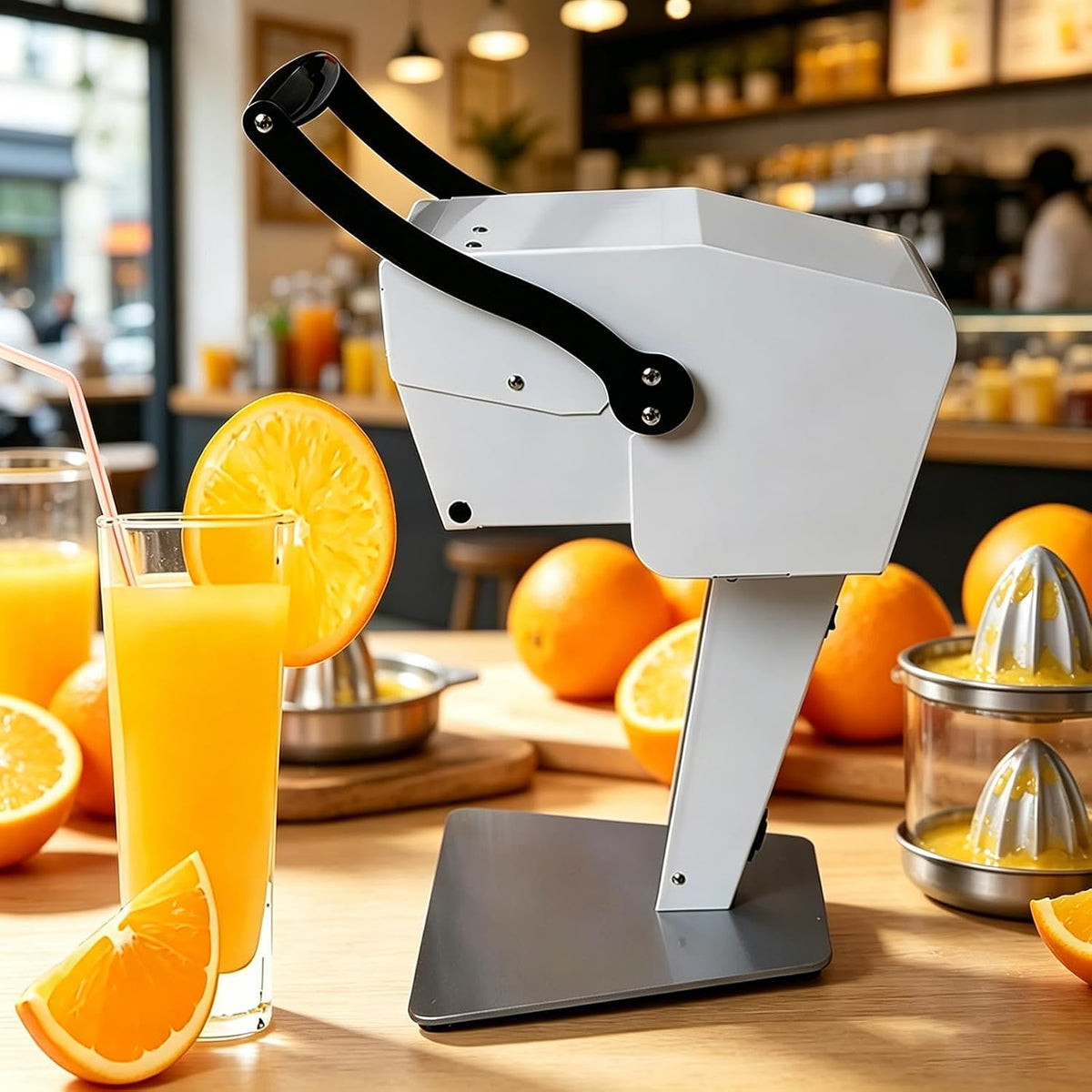 LHQYA Machines à eau pétillante et sodas, 48 W, Argenté, Extraction Rapide du Jus en 10 Secondes, Idéal pour Les Commerces Et Les Particuliers