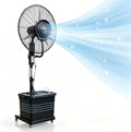 Lsoiup rafraîchisseur d'air, 260 W, 220 V ~ 50/60Hz, 55 dB (min) – 70 dB (max), 42 L, 200 cm, Blanc, Ventilateur Brumisateur sur Pied à Eau