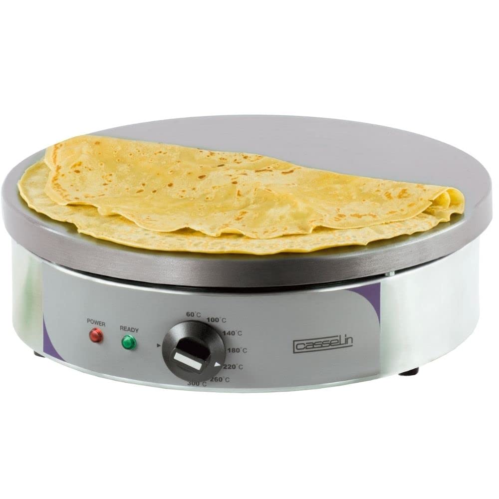 Casselin Crêpières, H 130 mm, Ø420 mm, 2 700 W / 230 V, Noir, CCR40E - Crêpière ronde 40 électrique