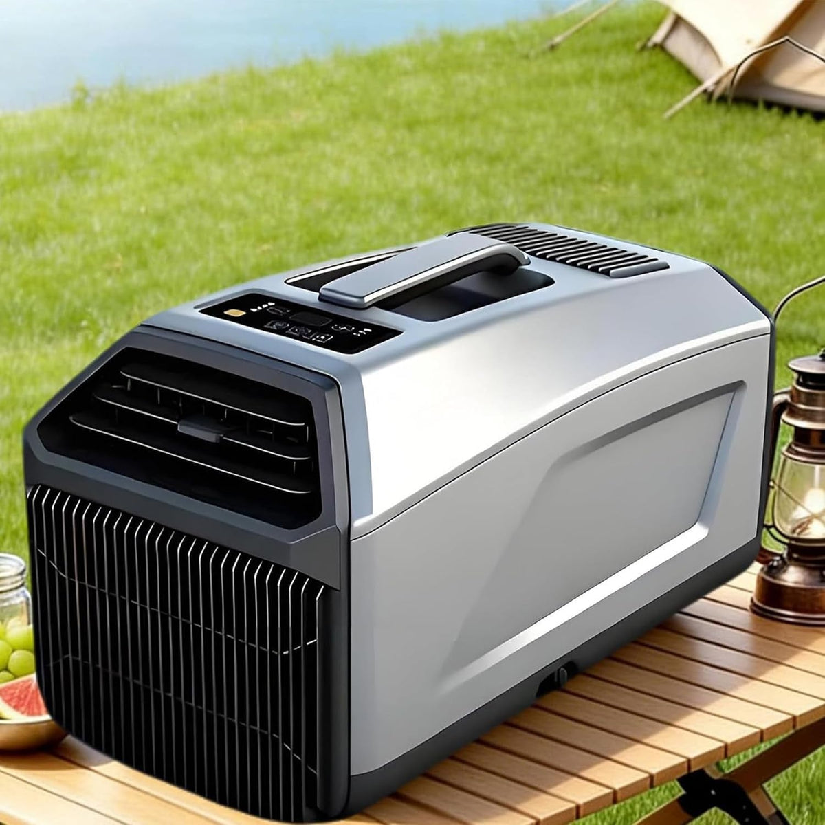 climatiseur portable Climatiseur, 50 × 28 × 31 cm, 220 V, Blanc, portable pour tente, déshumidificateur à refroidissement rapide