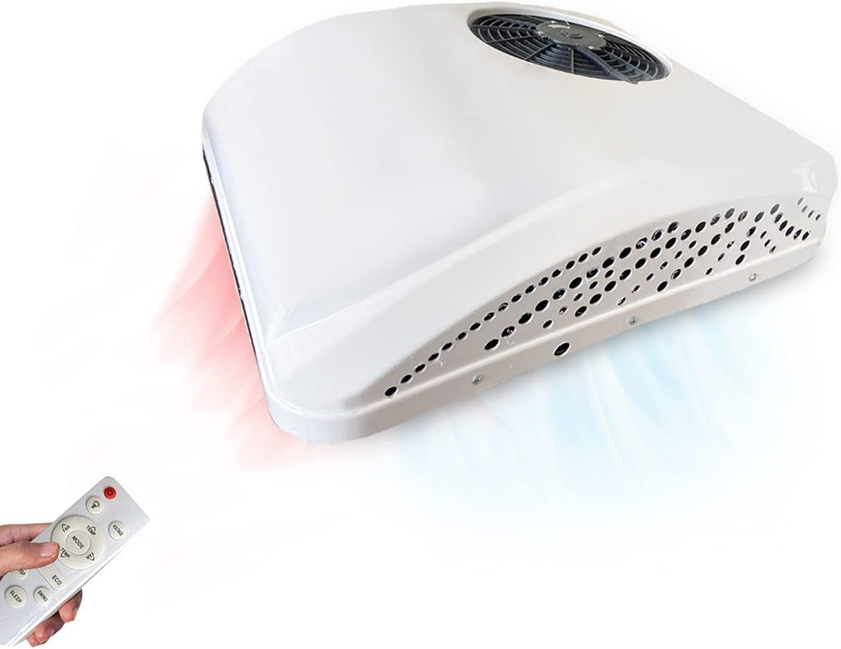 Aspligo Aspligo, 12 V, 000 BTU, Blanc, Climatiseur électrique DC pour toit de camping-car, unité thermique et froide 10 pour camion
