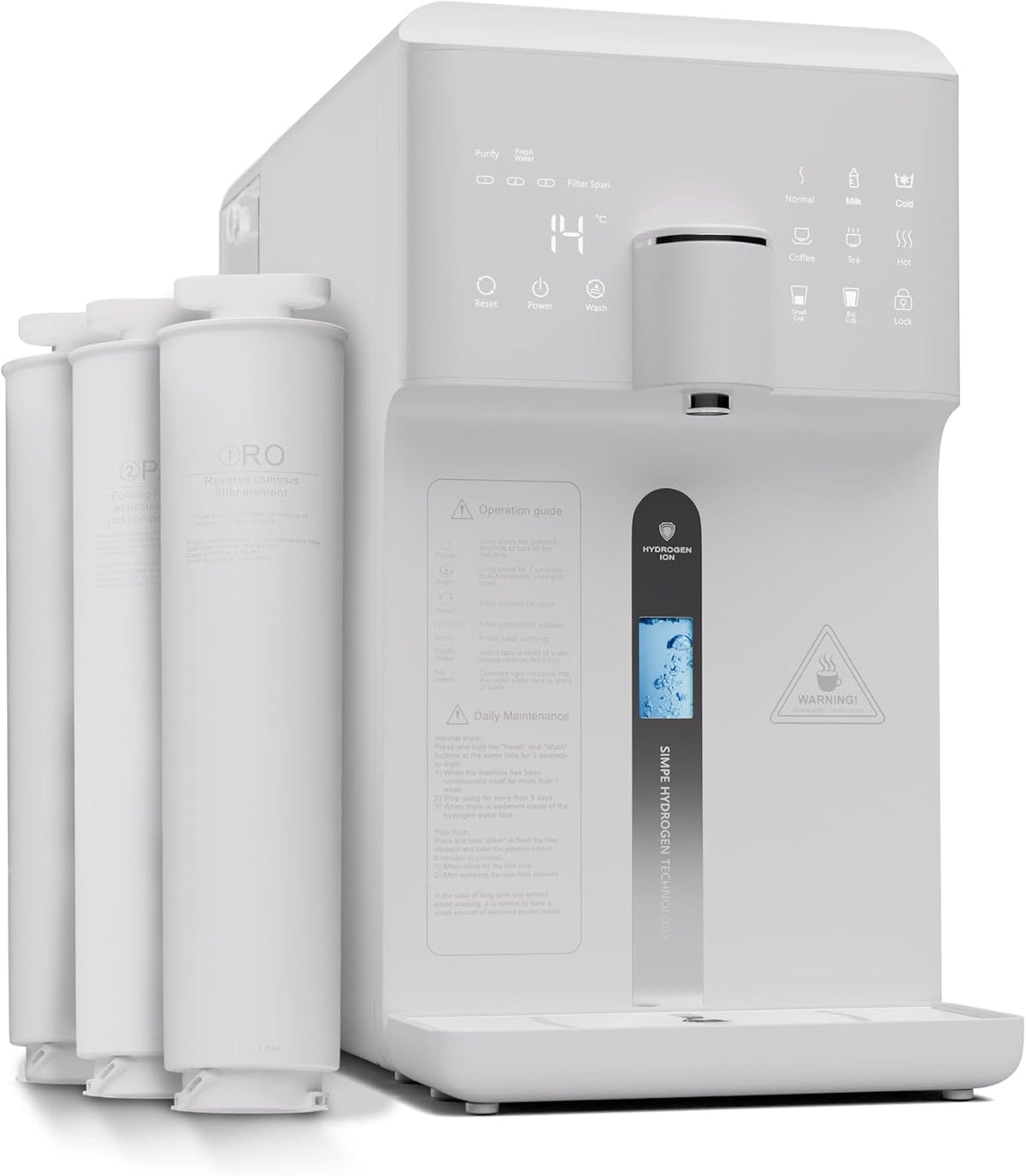 KLARSTEIN Cartouches filtrantes, 43 x 24 x 47 cm (LxLxH), 6 L, Gris, Osmoseur Eau Potable Aqualine, Filtre Osmoseur Inverse Domestique